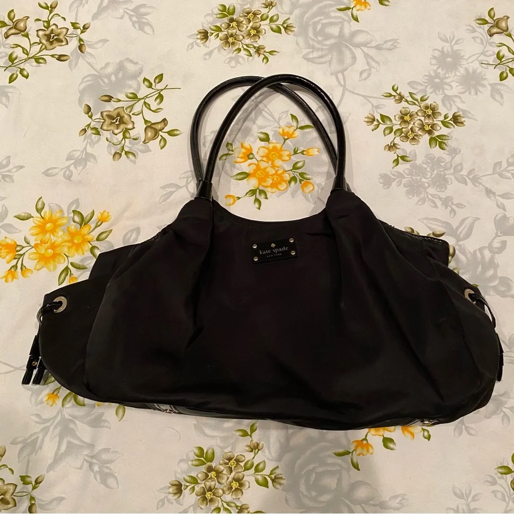 Kate Spade Black Stevie Diaper Bag